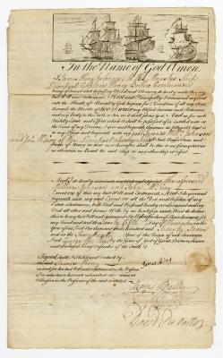 Probated will of James King, 1778