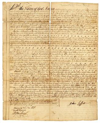 Probated will of John Leffertse, 1778