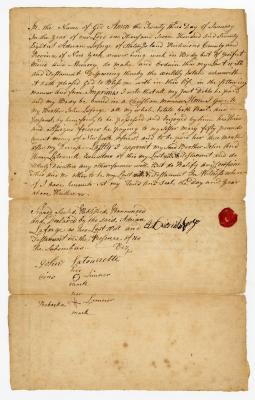 Probated will of Adrian Laforge, 1778