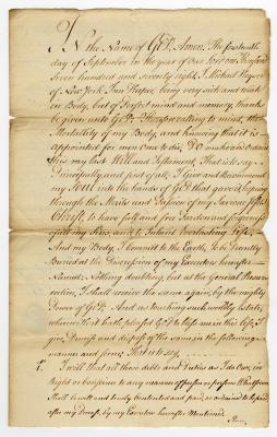 Probated will of Michael Keyser, 1778