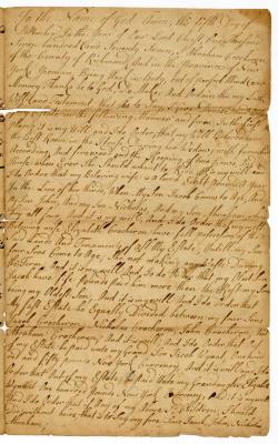 Probated will of Abraham Crocheron, 1778