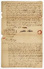 Probated will of Martha Adams, 1779