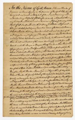 Probated will of Thomas Denton, 1779