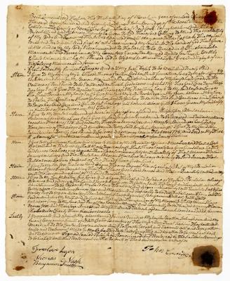 Probated will of John Brundige, 1779