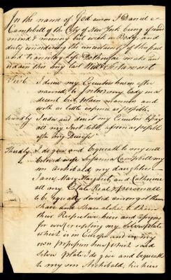Probated will of Daniel Campbell, 1779