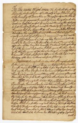 Probated will of Aris Remsen, 1778
