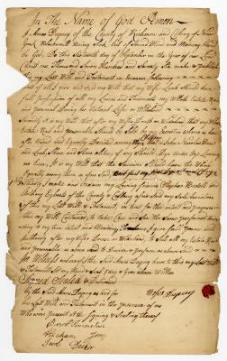 Probated will of Moses Depuy, 1779