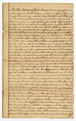 Probated will of William Creed, 1779