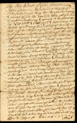 Probated will of John DeVoor, 1780