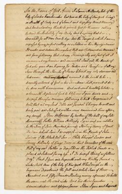 Probated will of James Hallanby, 1779