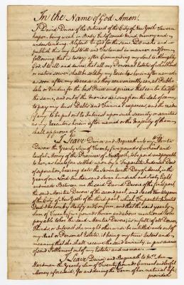Probated will of David Devore, 1780