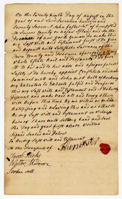 Probated will of John Foster, 1780