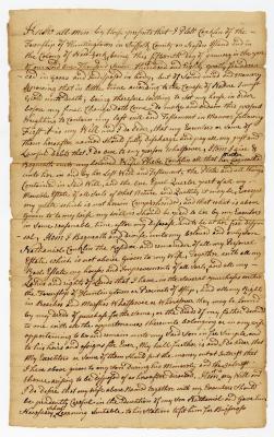 Probated will of Platt Conklin, 1780
