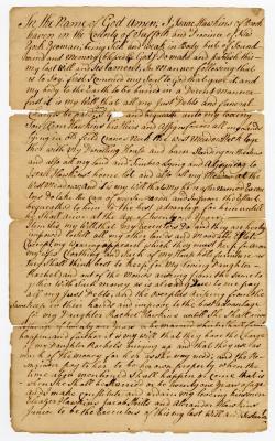 Probated will of Isaac Hawkins, 1779
