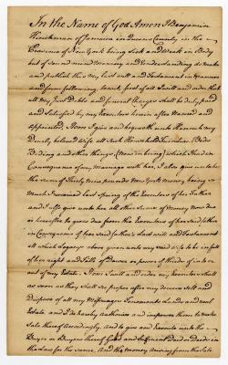 Probated will of Benjamin Hinchman, 1780