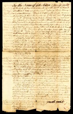 Probated will of Jannetje Goelet, 1780