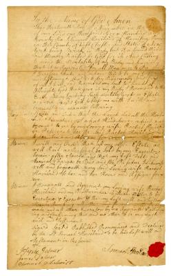Probated will of Samuel Haviland, 1780