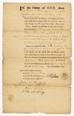 Probated will of Thomas Jann, 1780