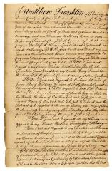 Probated will of Matthew Franklin, 1780