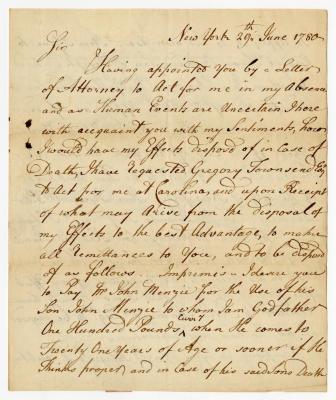 Probated will of George Gosling, 1780