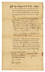 Probated will of Richard Hicks, 1780
