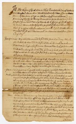 Probated will of James Hains, 1780