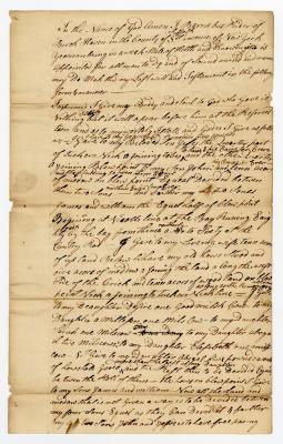Probated will of Barnabus Rider, 1780