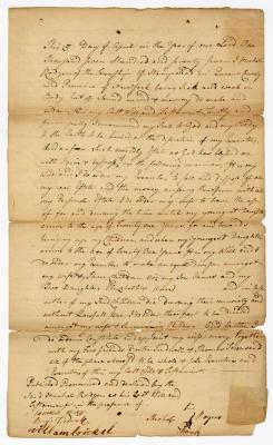 Probated will of Michael Rogers, 1780