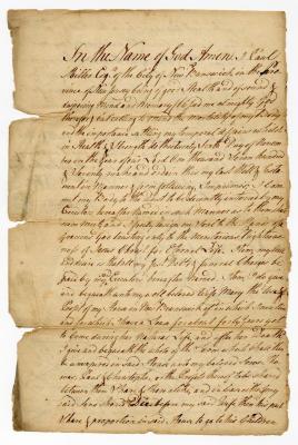 Probated will of Paul Miller, 1780