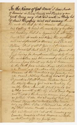 Probated will of Isaac Rhoads, 1780