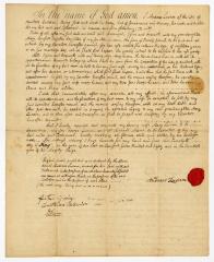 Probated will of Andreas Lucam, 1780