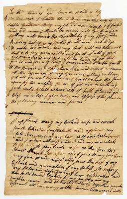 Probated will of Fortunatus Taylor, 1780