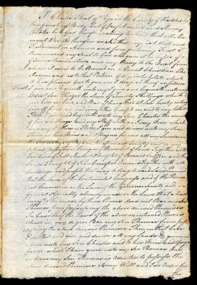 Probated will of Charles Theal, 1780