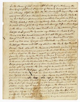 Probated will of Job Smith, 1780