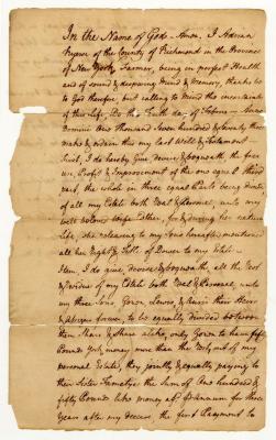 Probated will of Adrian Ryerse, 1780