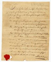 Probated will of John C. Senger, 1780