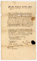 Probated will of Peter Waldrom, 1780