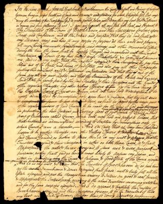 Probated will of Israel Smith, 1780