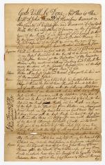 Probated will of John Thomas, 1780