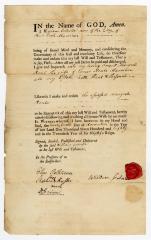 Probated will of William Colville, 1781