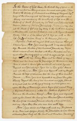 Probated will of John Bedell, 1781