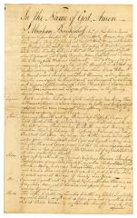 Probated will of Abraham Brinckerhoff, 1781