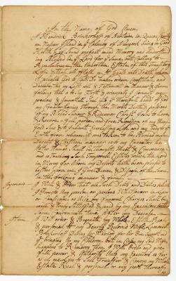 Probated will of Hendrick Brinkerhoff, 1781