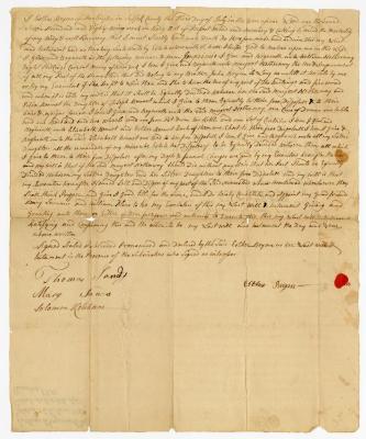 Probated will of Esther Bryan, 1781