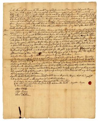 Probated will of Augustine Bryan, 1781