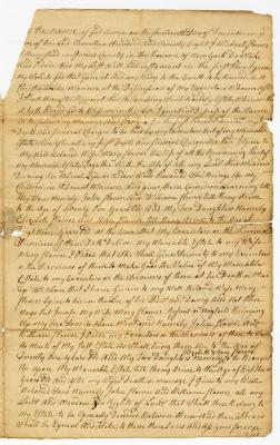 Probated will of Michael Flower, 1781