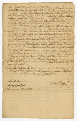 Probated will of John Duryea, 1781
