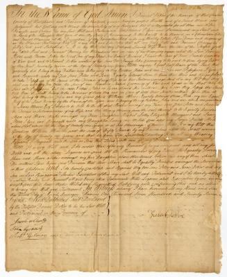 Probated will of Daniel DeVoe, 1781