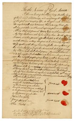 Probated will of Thomas Everit, 1781