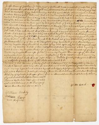 Probated will of Elisha Covert, 1781